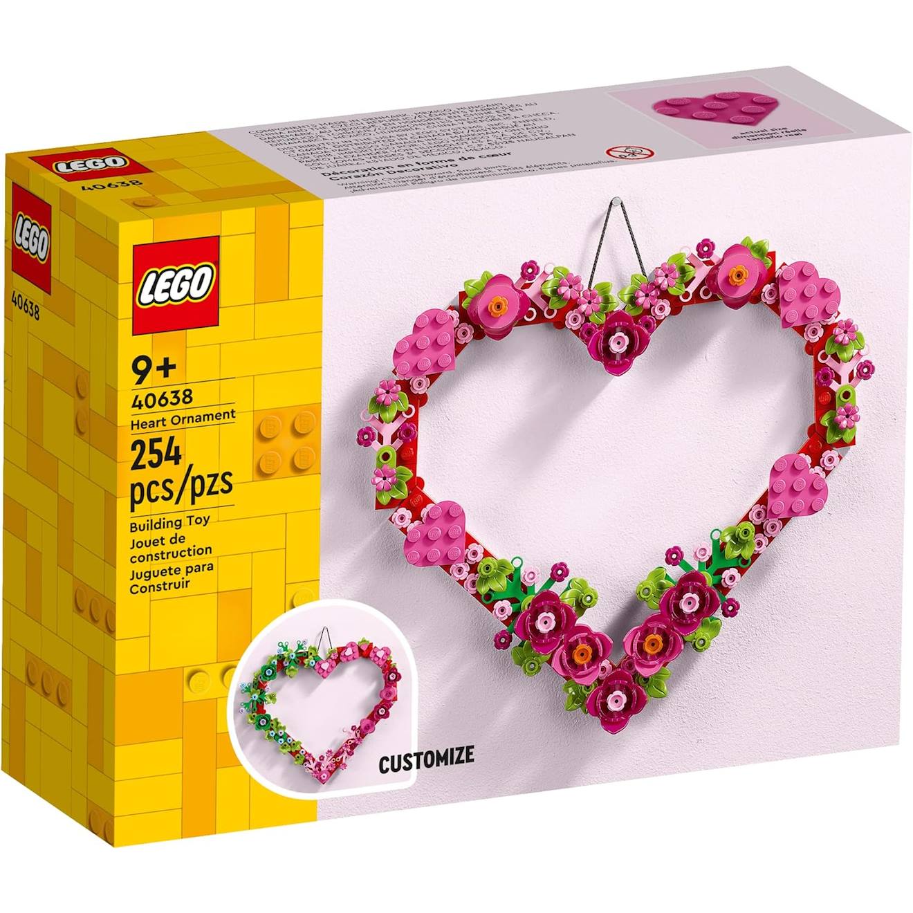 LEGO décoration en formé de cœur 40638 multicolore
