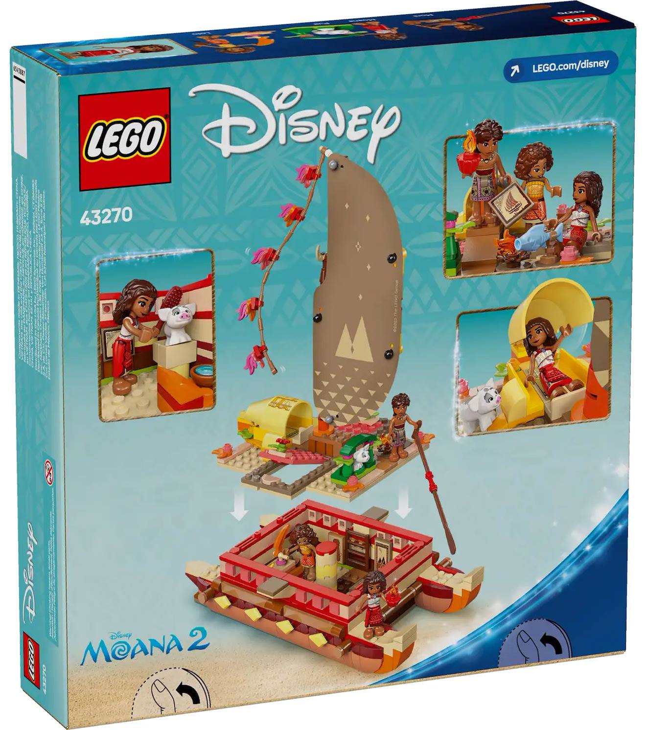LEGO Disney - le bateau d'aventure de Vaiana - 43270 multicolore