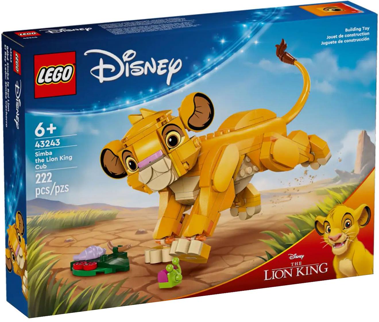 LEGO Disney - simba, le bébé du roi lion - 43243 multicolore