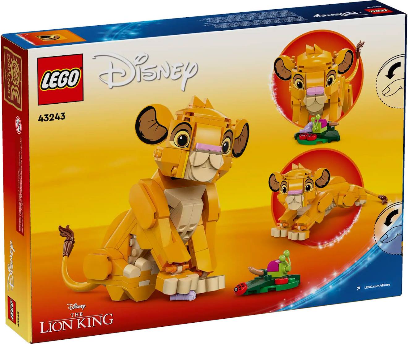 LEGO Disney - simba, le bébé du roi lion - 43243 multicolore