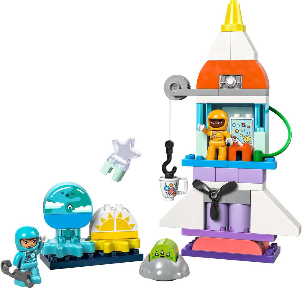 LEGO Duplo - l'aventure en navette spatiale 3-en-1 - 10422 multicolore