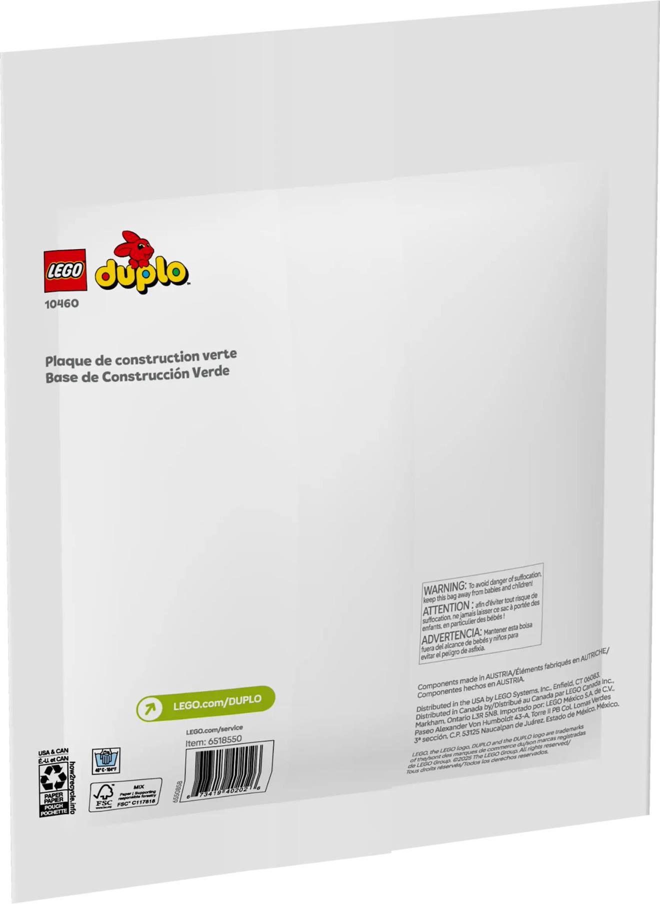 LEGO Duplo - plaque de construction verte - 10460 multicolore