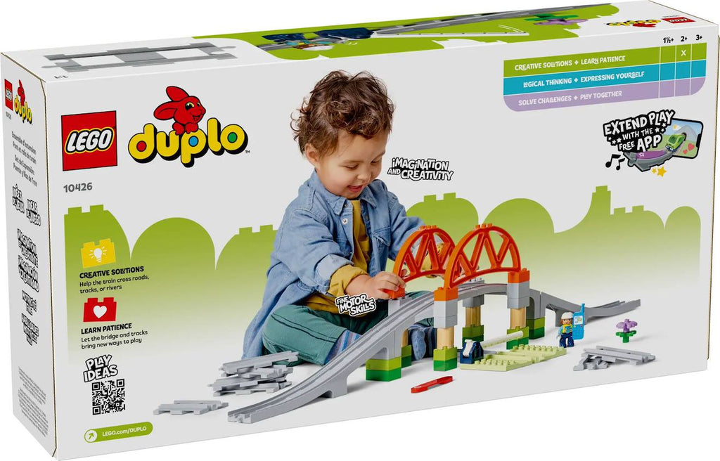 LEGO Duplo - set d'extension : les rails et le pont du train - 10426 multicolore