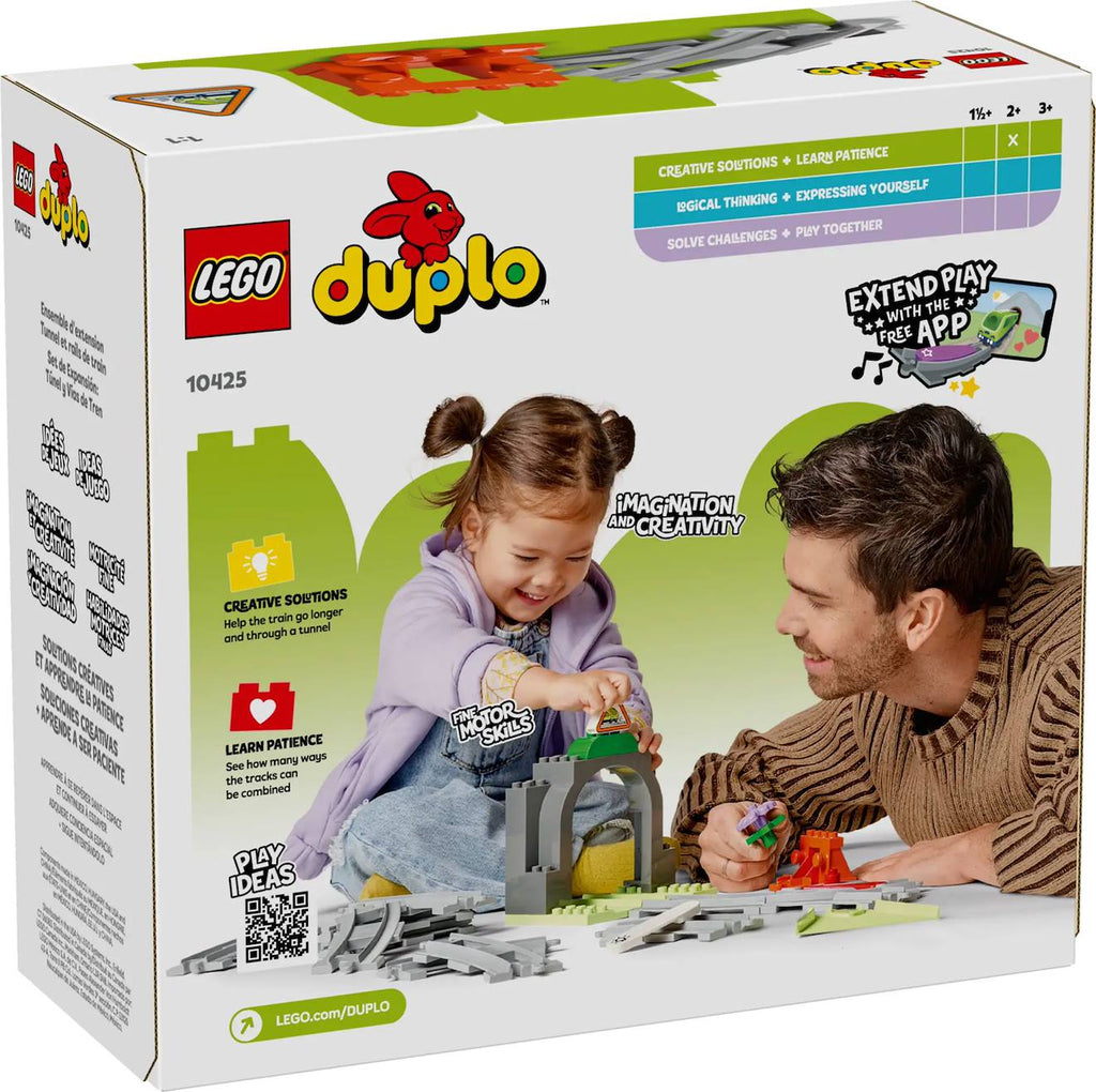 LEGO Duplo - set d'extension : les rails et le tunnel du train - 10425 multicolore