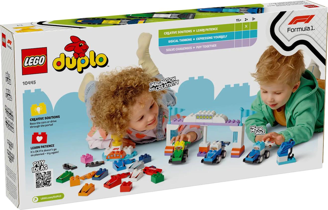 LEGO Duplo - voitures de course et pilotes d'une écurie de f1 - 10445 multicolore