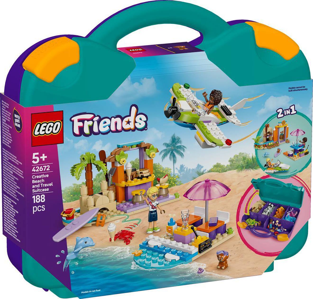 LEGO friends - la valise créative de plage - 42672 multicolore