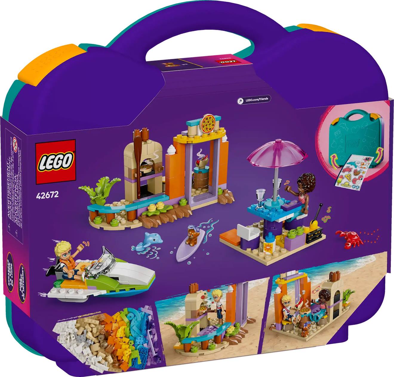 LEGO friends - la valise créative de plage - 42672 multicolore