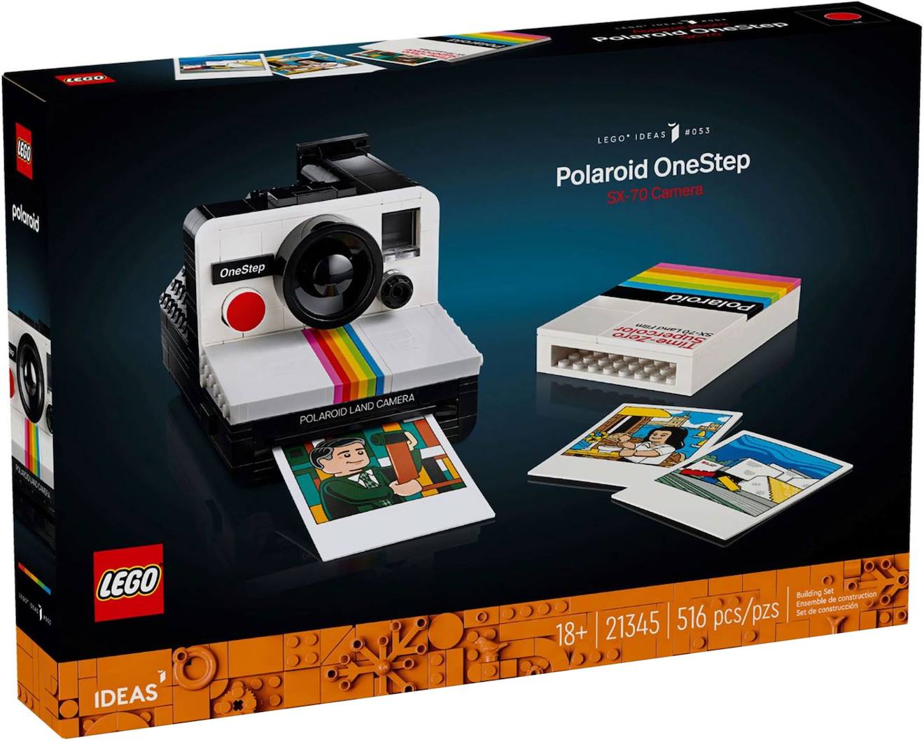 LEGO ideas - appareil photo polaroid onestep sx-70 - 21345 multicolore