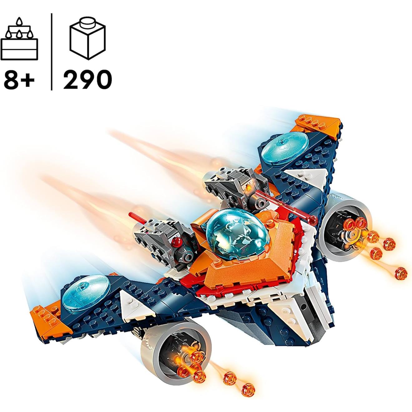 LEGO Marvel - le vaisseau spatial de rocket contre ronan - 76278 multicolore