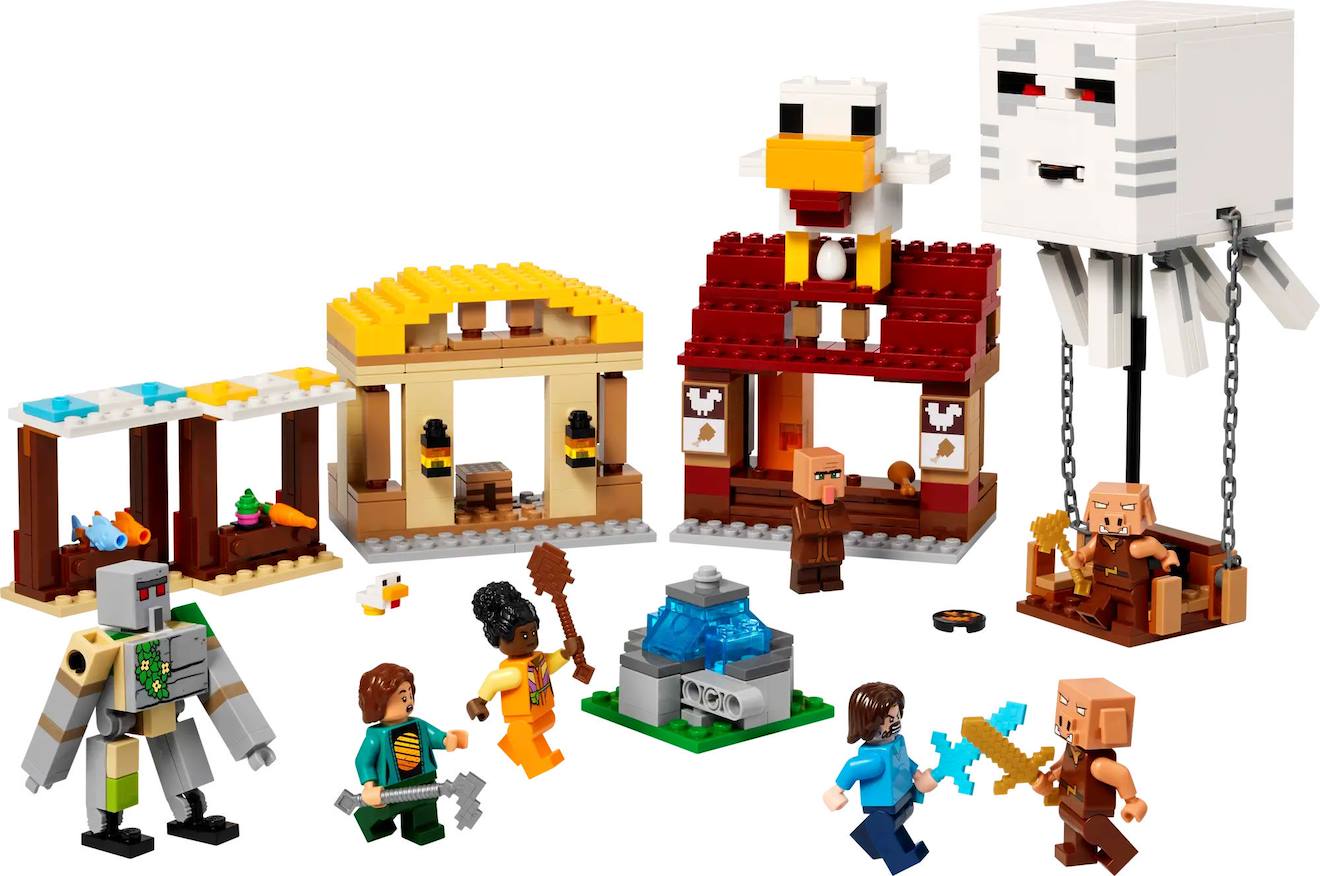 LEGO Minecraft - les ghasts à l'attaque du village - 21273 multicolore
