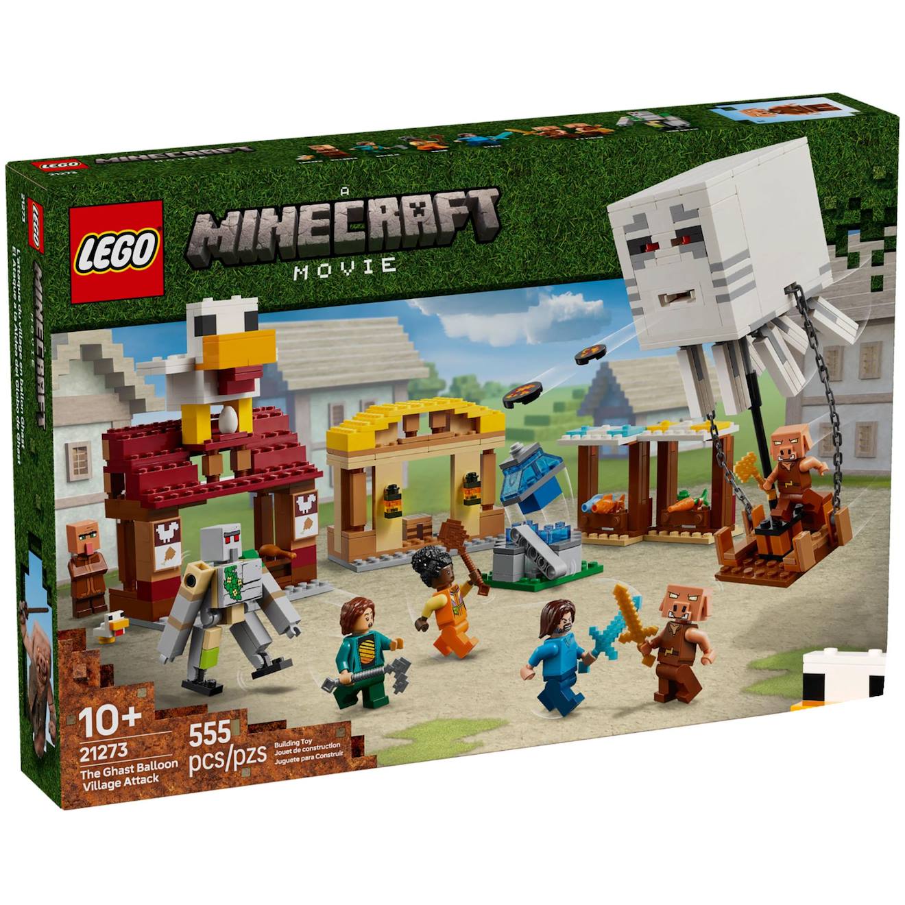 LEGO Minecraft - les ghasts à l'attaque du village - 21273 multicolore