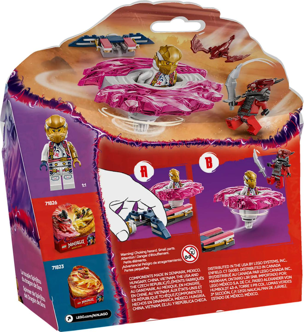 LEGO Ninjago - la toupie spinjitzu du dragon de sora - 71824 multicolore
