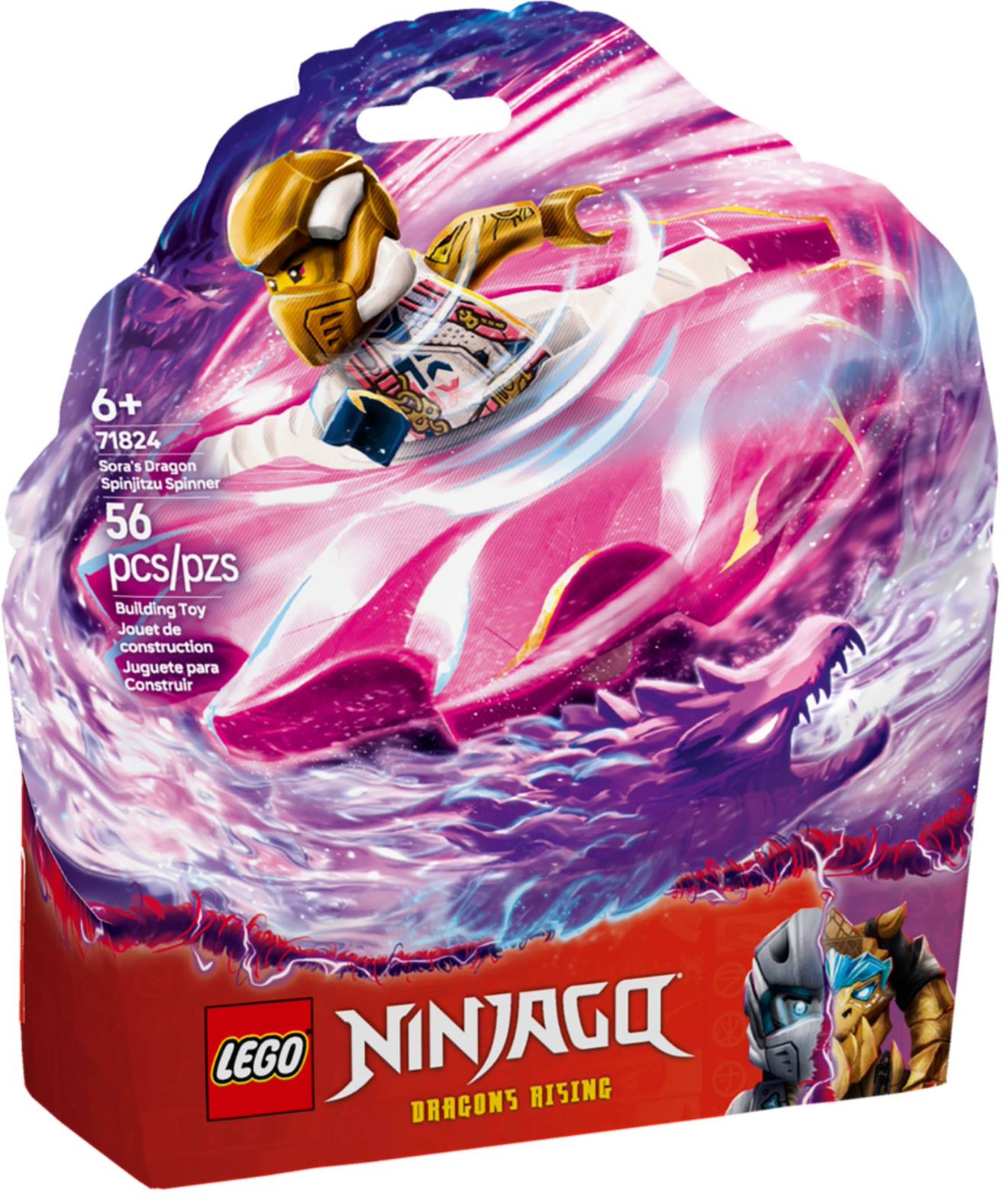 LEGO Ninjago - la toupie spinjitzu du dragon de sora - 71824 multicolore