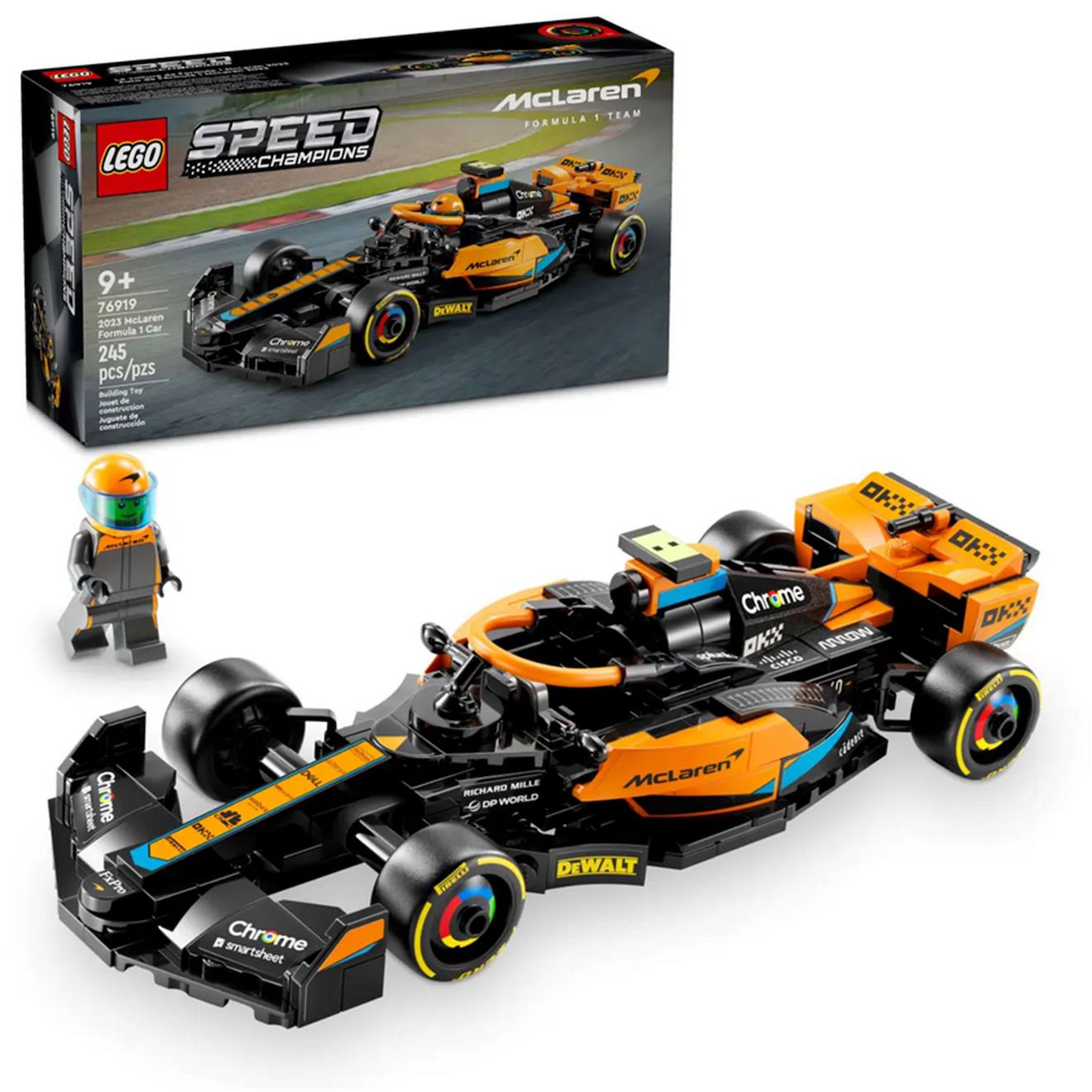LEGO Speed Champions - la voiture de course de formule 1 mclaren 2023 - 76919 multicolore