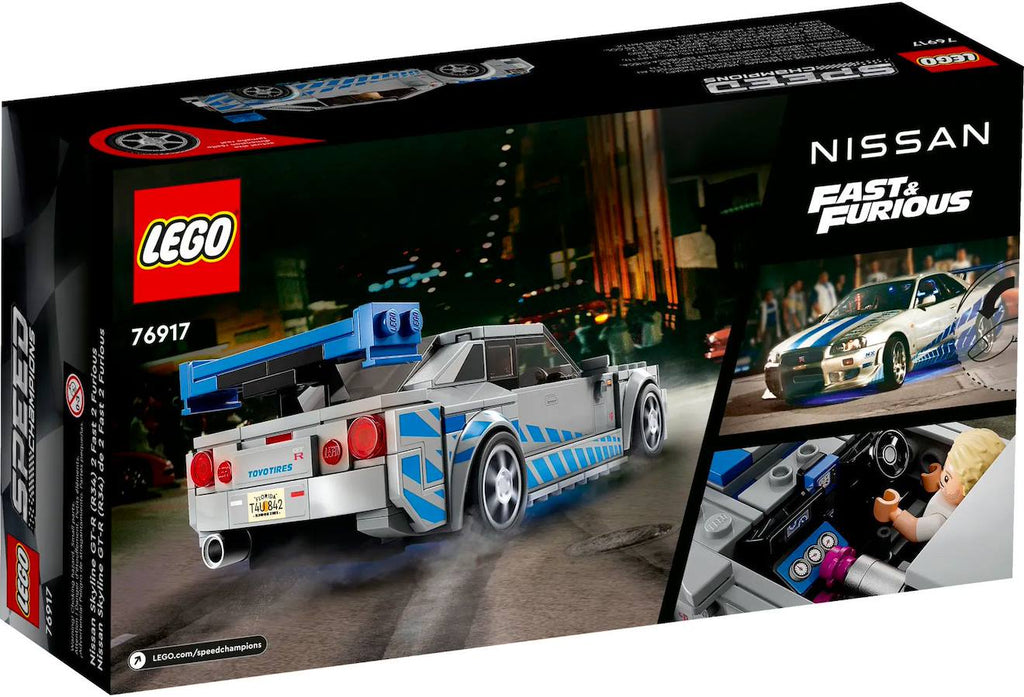LEGO Speed Champions - nissan skyline gt-r (r34) 2 fast 2 furious - 76917 multicolore