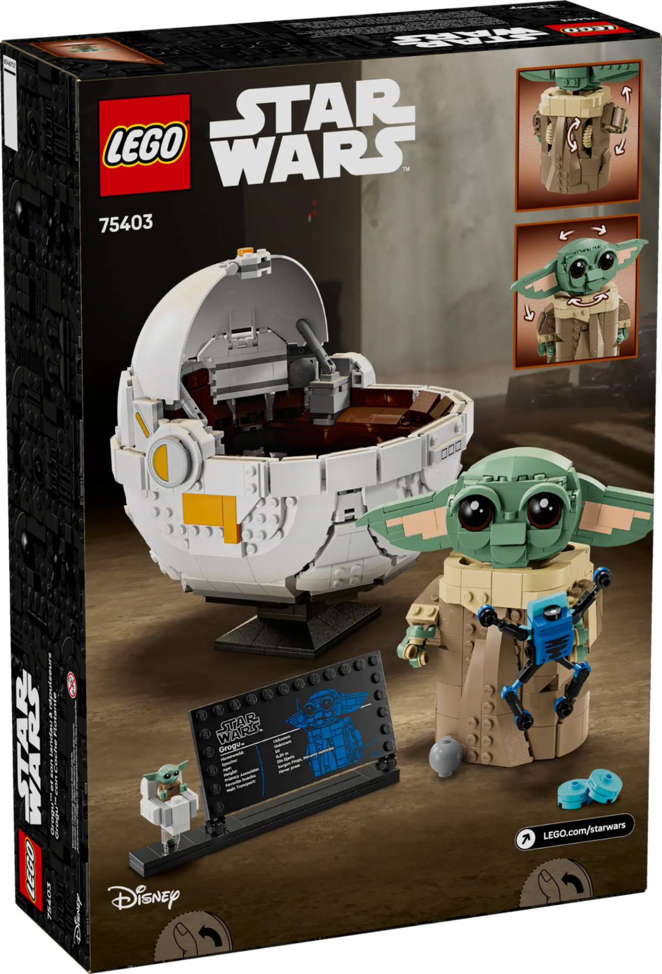 LEGO Star Wars - grogu et son landau - 75403 multicolore