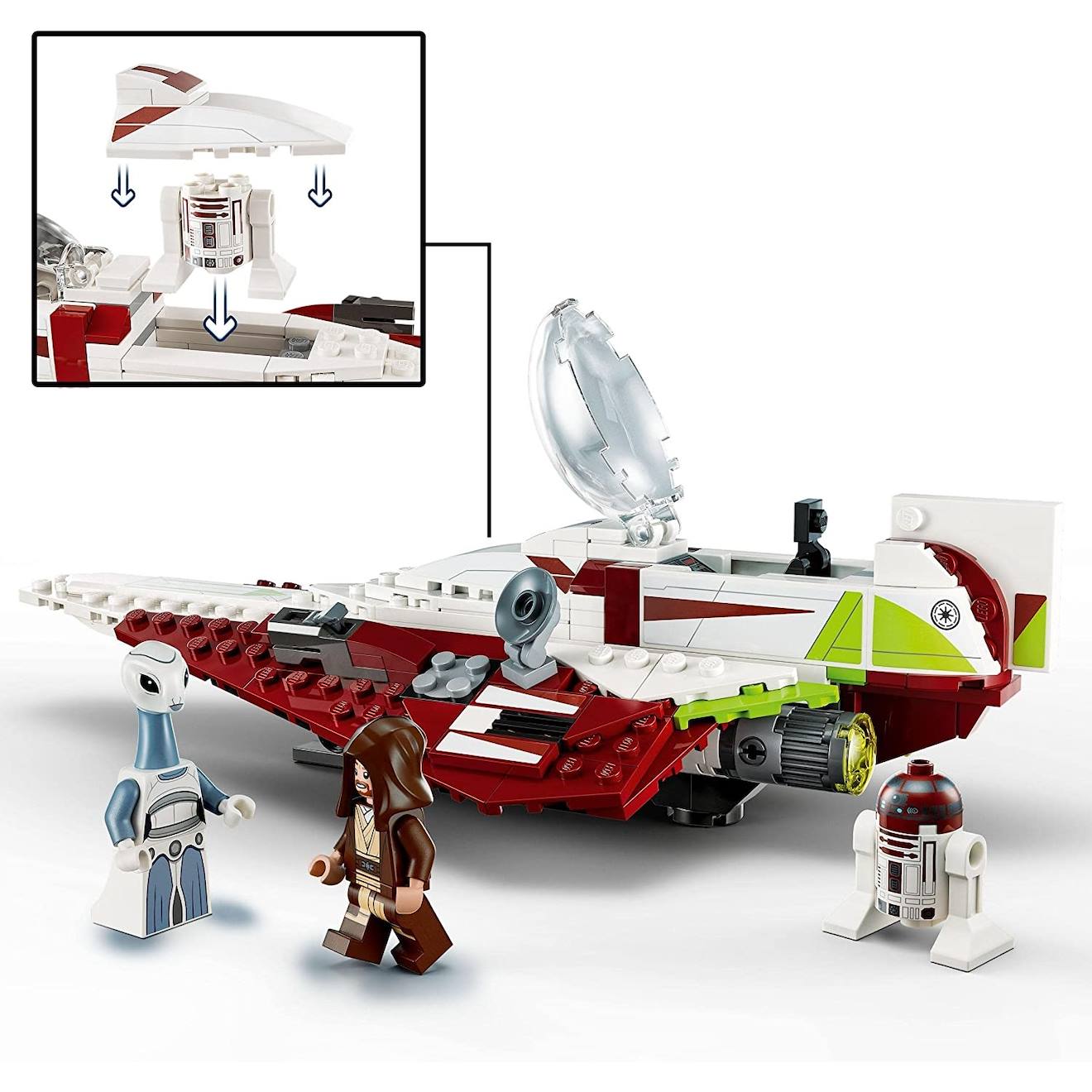 LEGO Star Wars - le chasseur jedi d'obi-wan kenobi - 75333 multicolore
