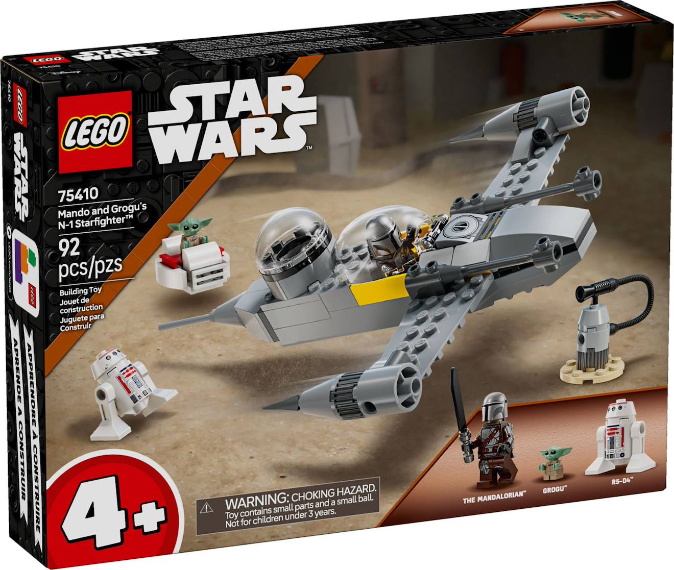 LEGO Star Wars - le chasseur n-1 de mando et grogu - 75410 multicolore