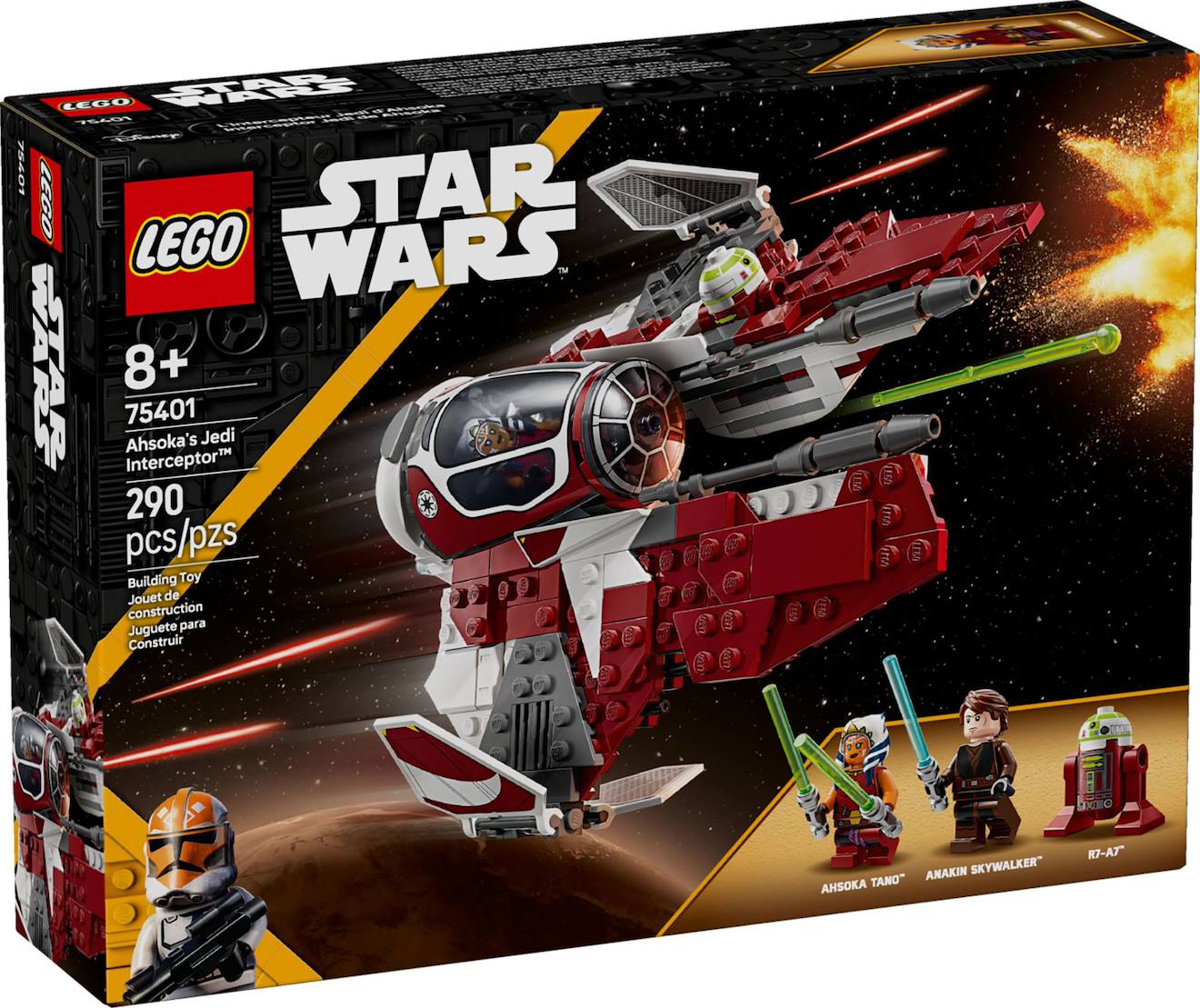 LEGO Star Wars - le jedi interceptor d'ahsoka - 75401 multicolore