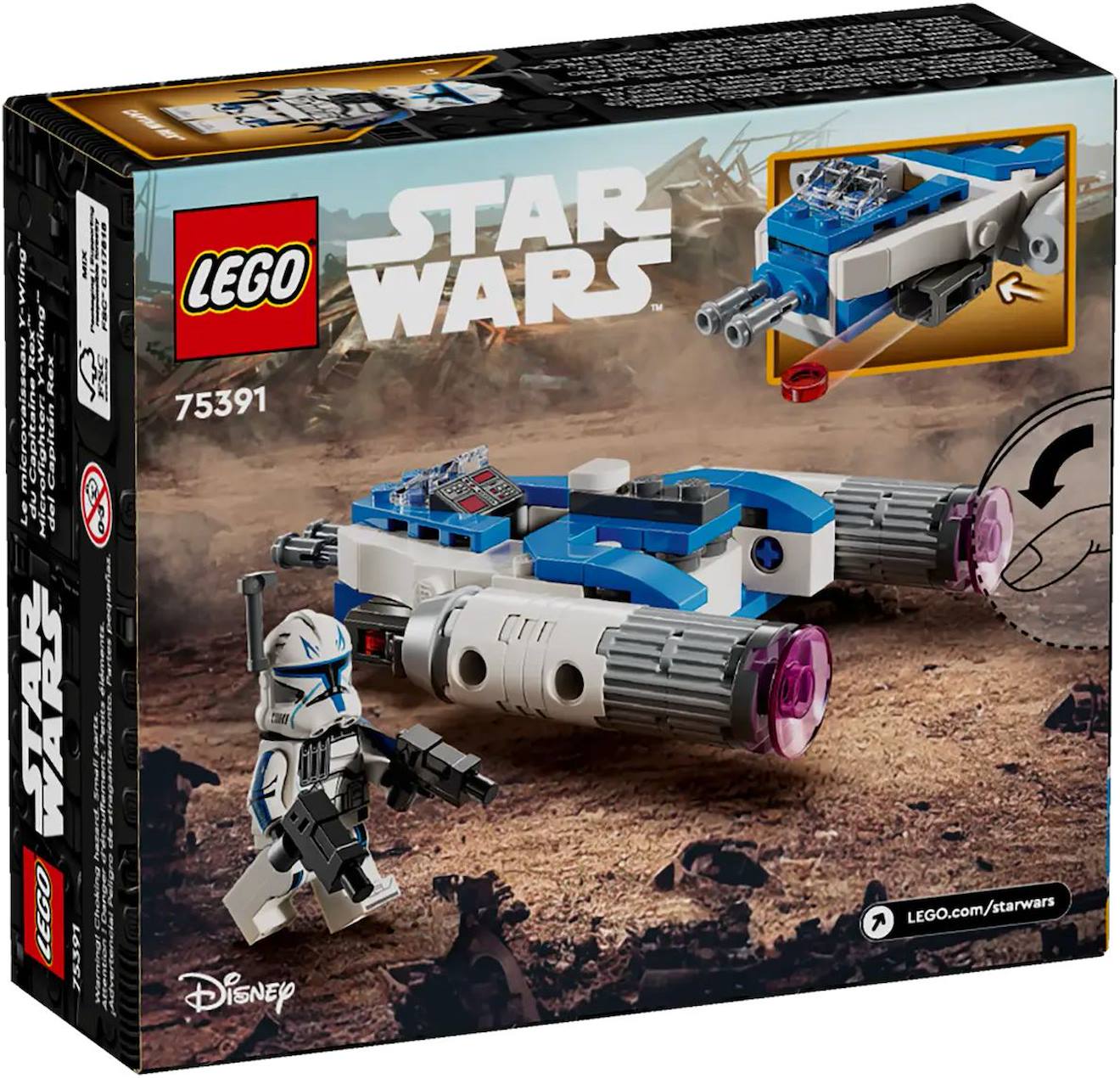 LEGO Star Wars - le microfighter y-wing du capitaine rex - 75391 multicolore