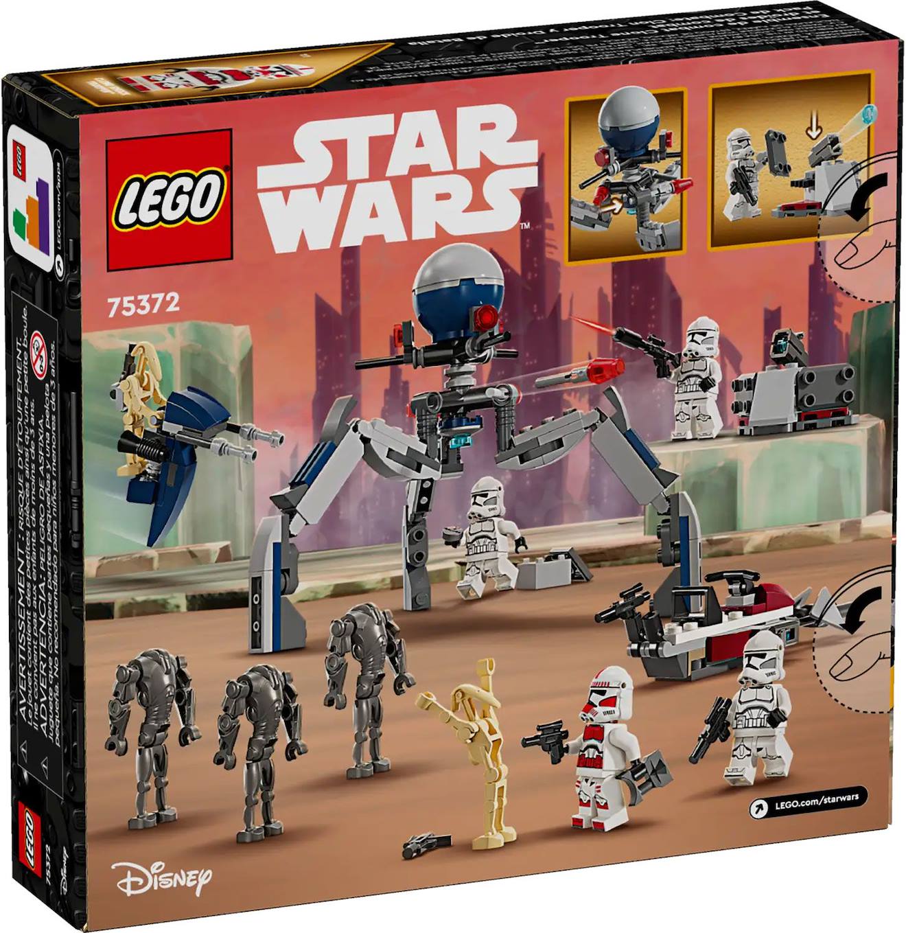 LEGO Star Wars - pack de combat des clone troopers et droïdes de combat - 75372 multicolore
