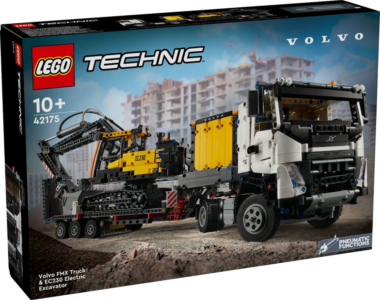LEGO Technic - camion volvo fmx et pelleteuse électrique ec230 - 42175 multicolore