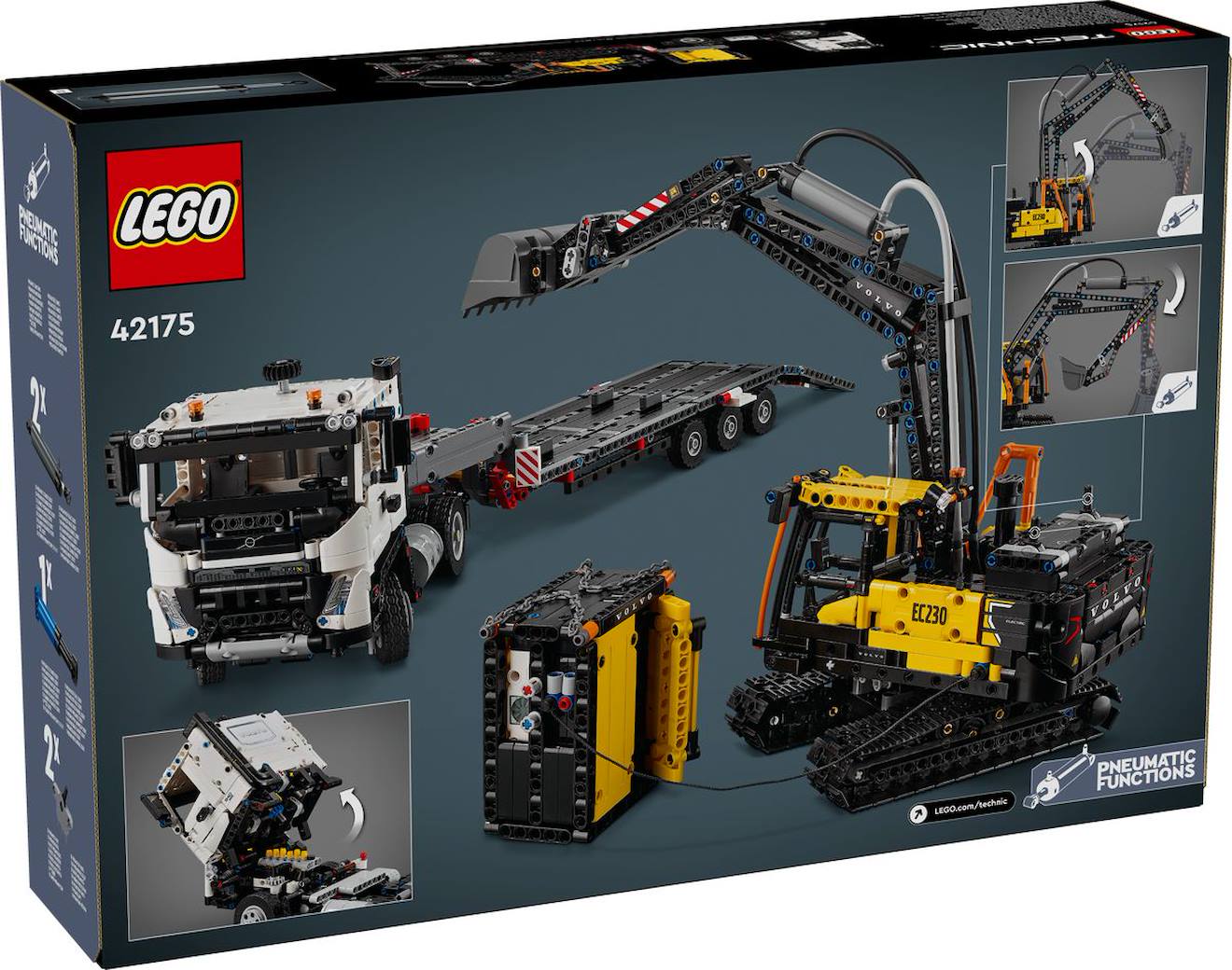 LEGO Technic - camion volvo fmx et pelleteuse électrique ec230 - 42175 multicolore