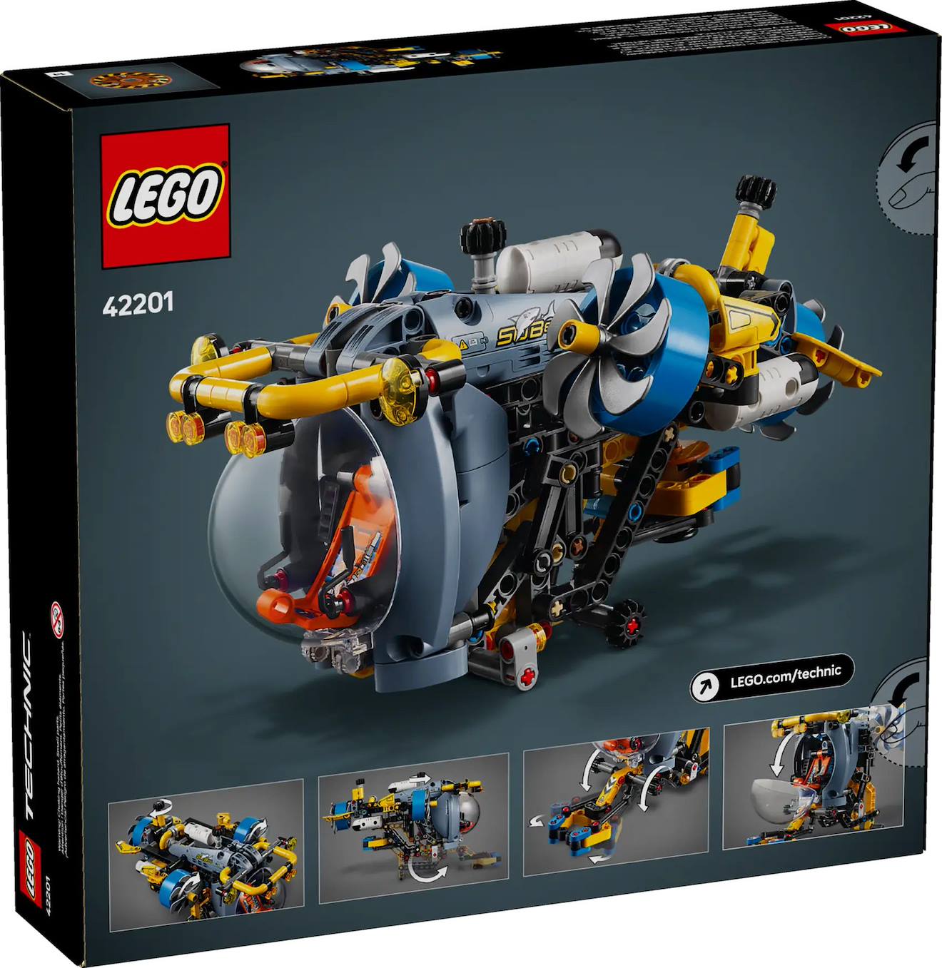 LEGO Technic - le sous-marin de recherche en haute mer - 42201 multicolore