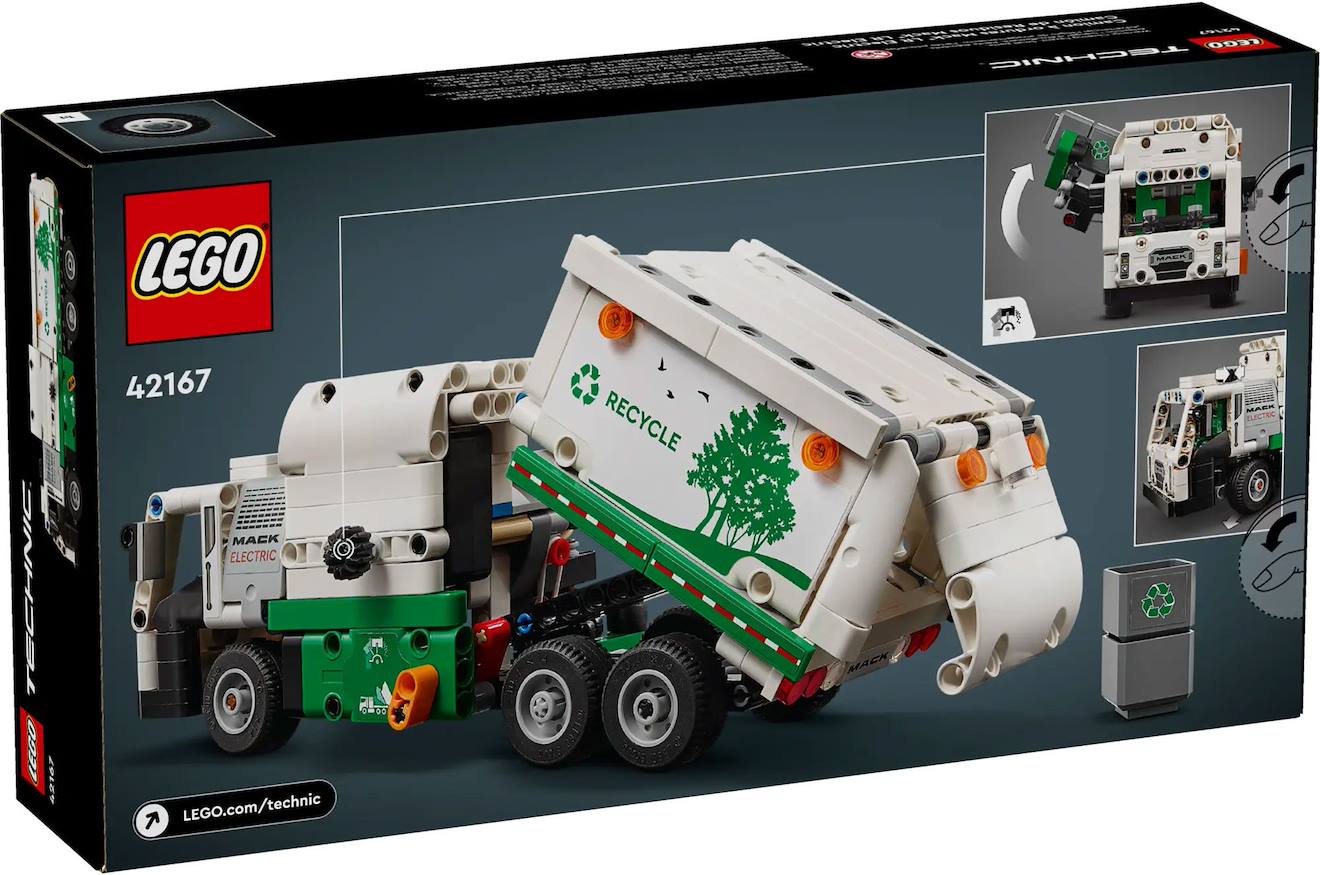 LEGO Technic - mack lr electric camion poubelle - 42167 multicolore