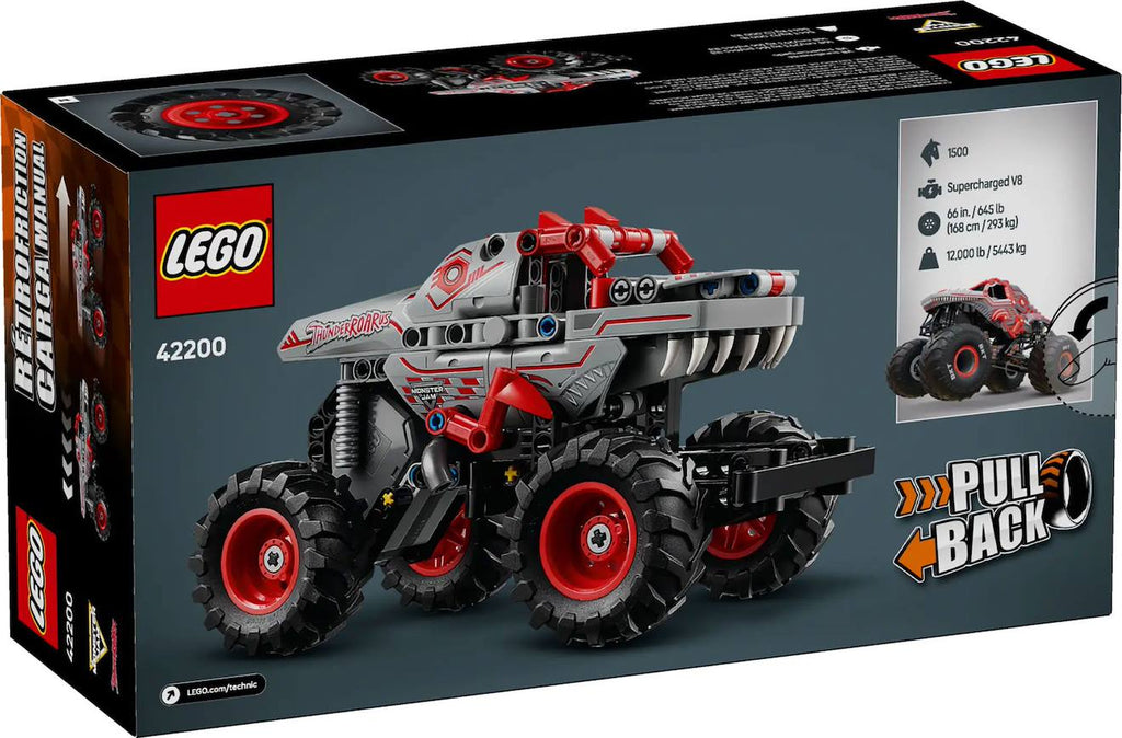 LEGO Technic - monster jam thunderroarus à rétrofriction - 42200 multicolore