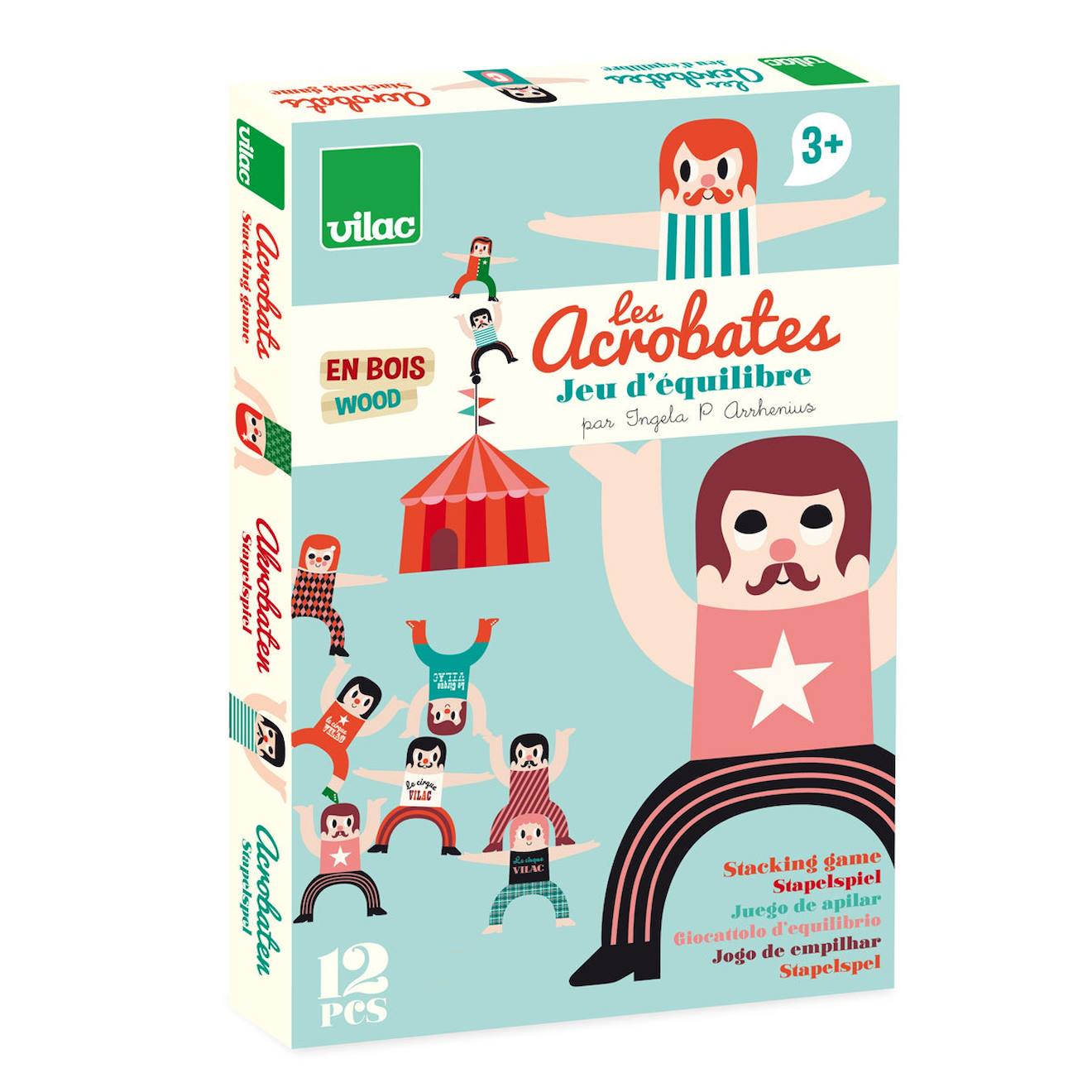 Les acrobates équilibristes rouge