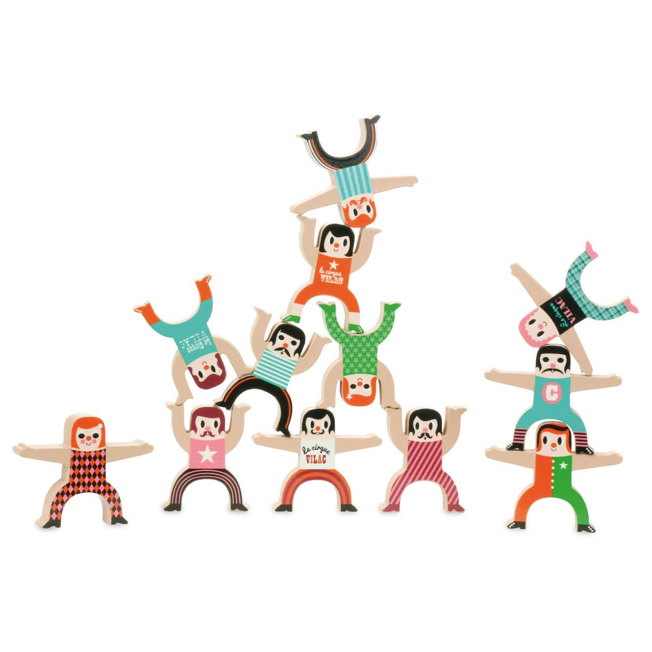 Les acrobates équilibristes rouge