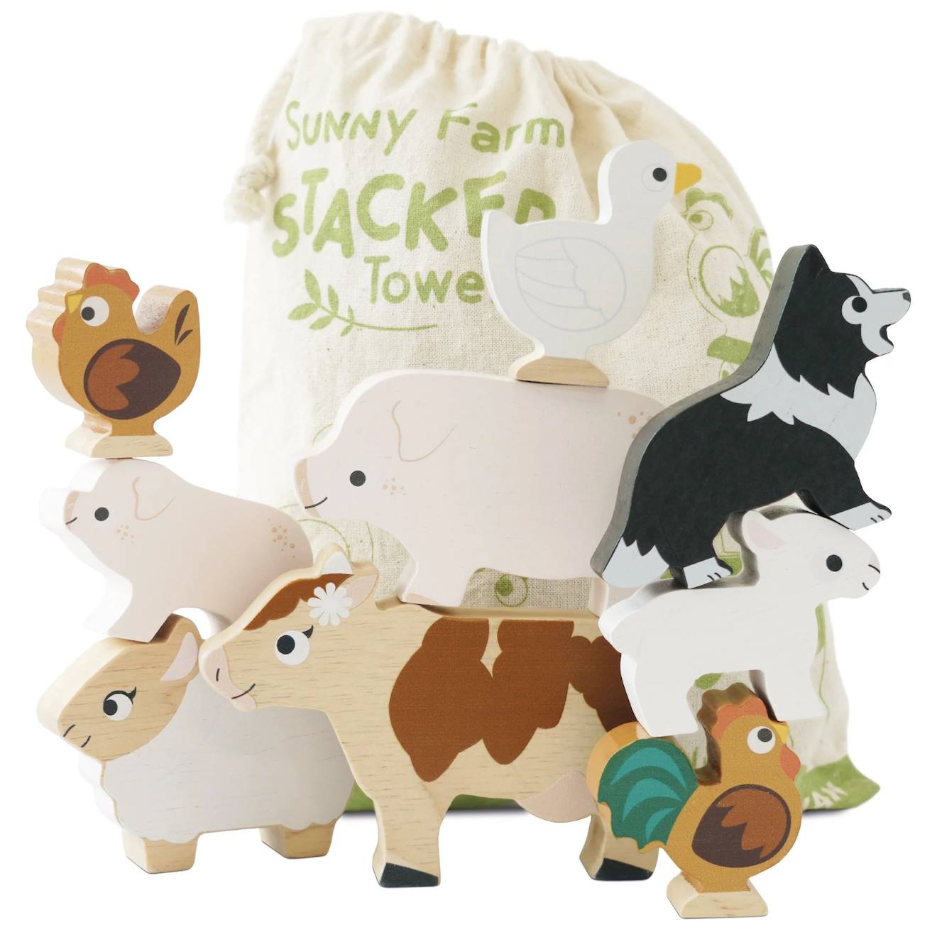Les animaux de la ferme beige