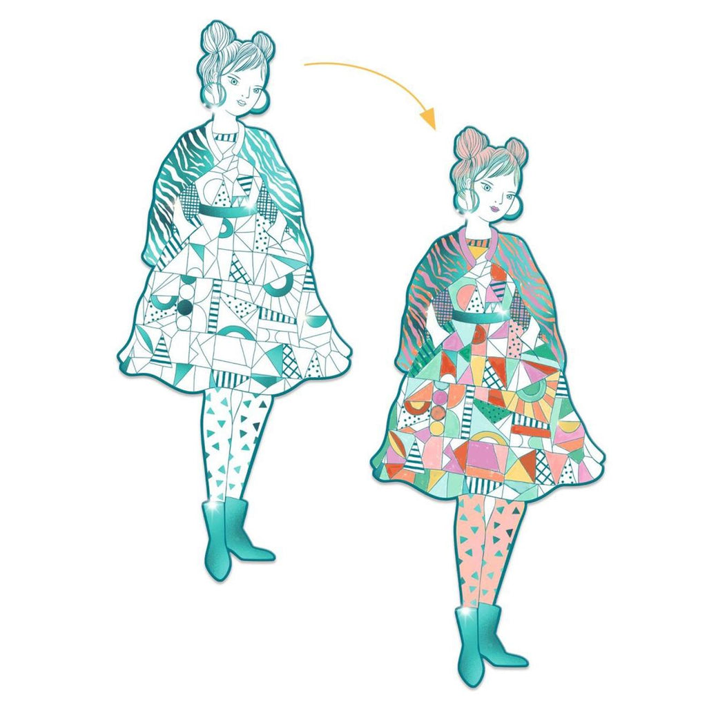 Les demoiselles coloriage mode rebekka & ses amies multicolore