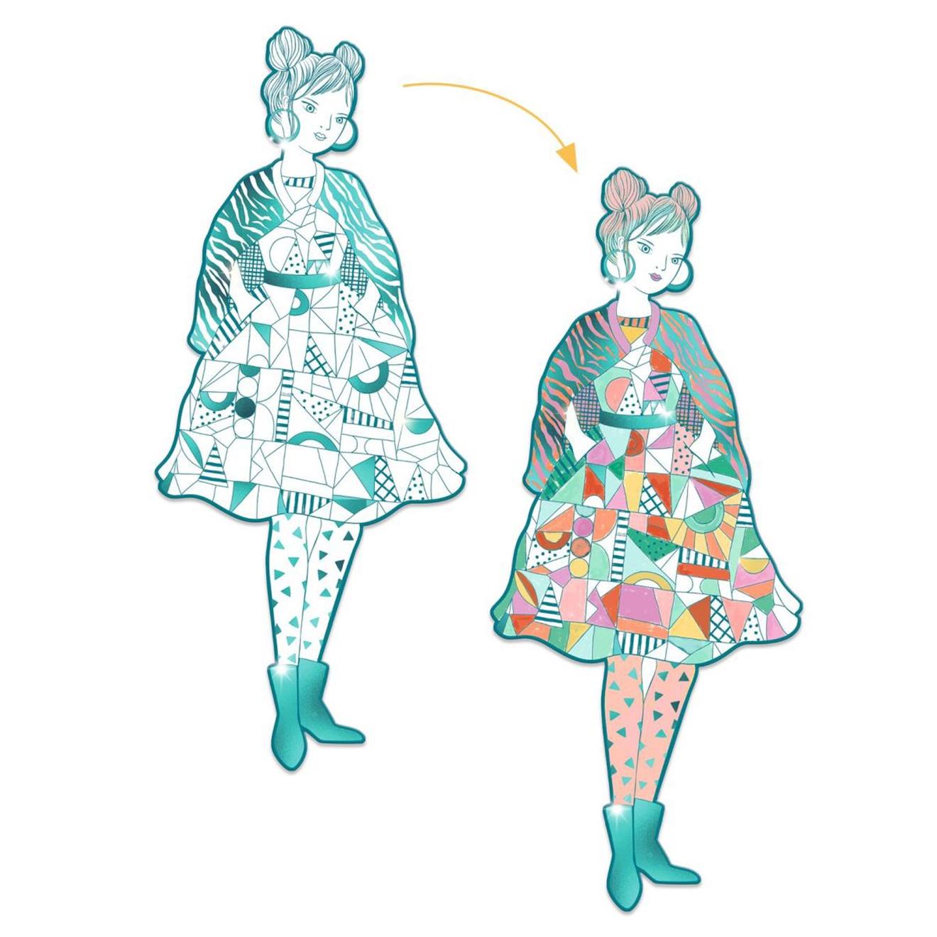 Les demoiselles coloriage mode rebekka & ses amies multicolore
