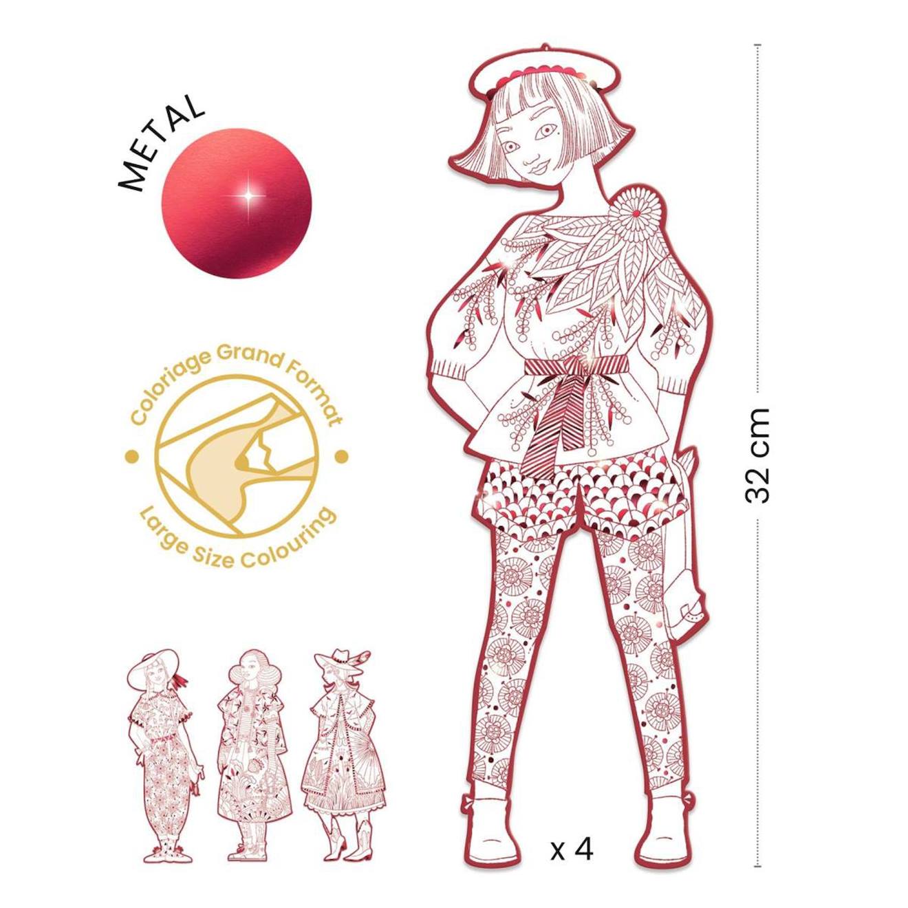 Les demoiselles dessins à colorier fiodor multicolore