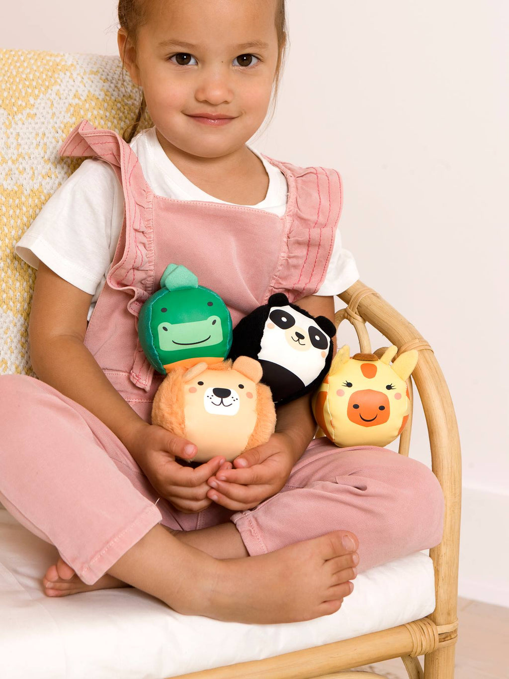 Les dooballs - set de 4 balles doudous - jungle
