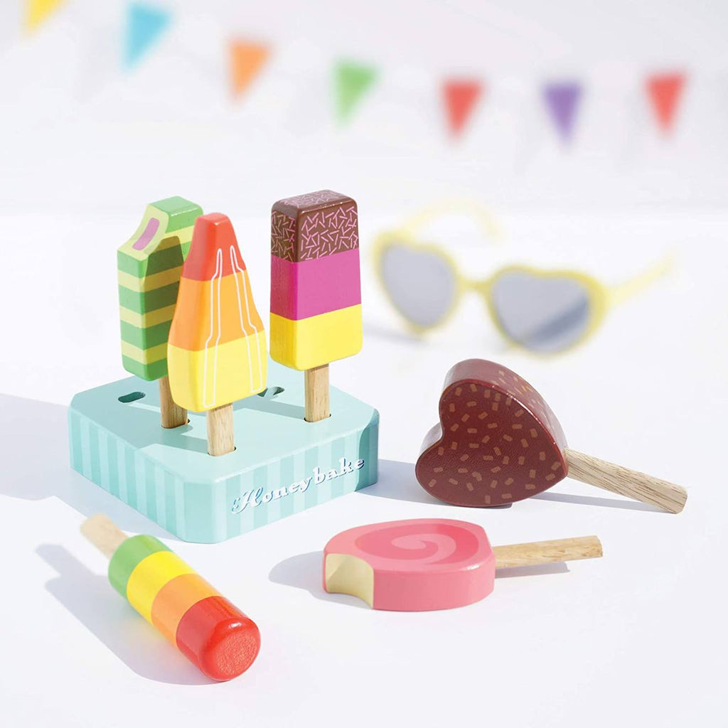 Les glacés lollies rose