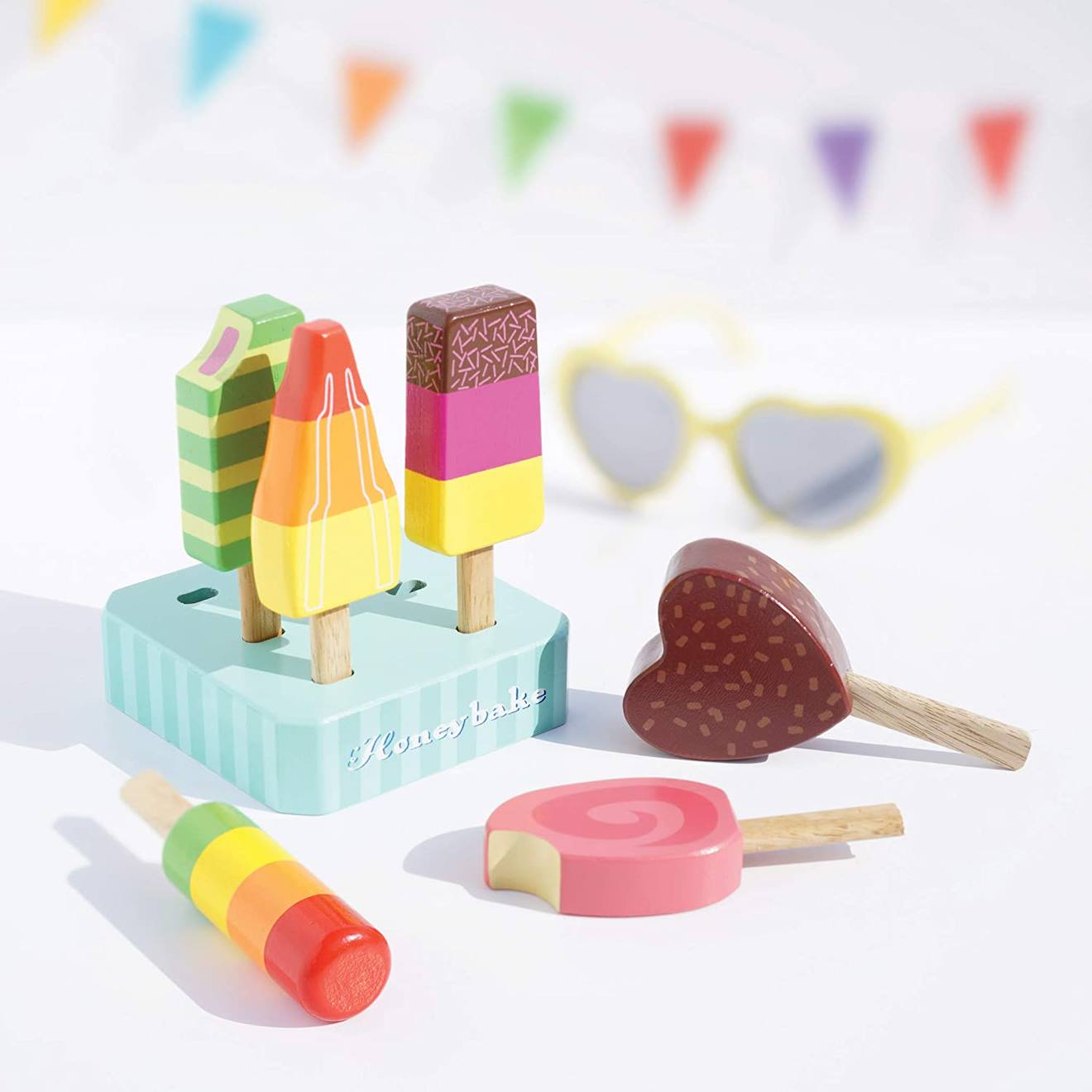 Les glacés lollies rose