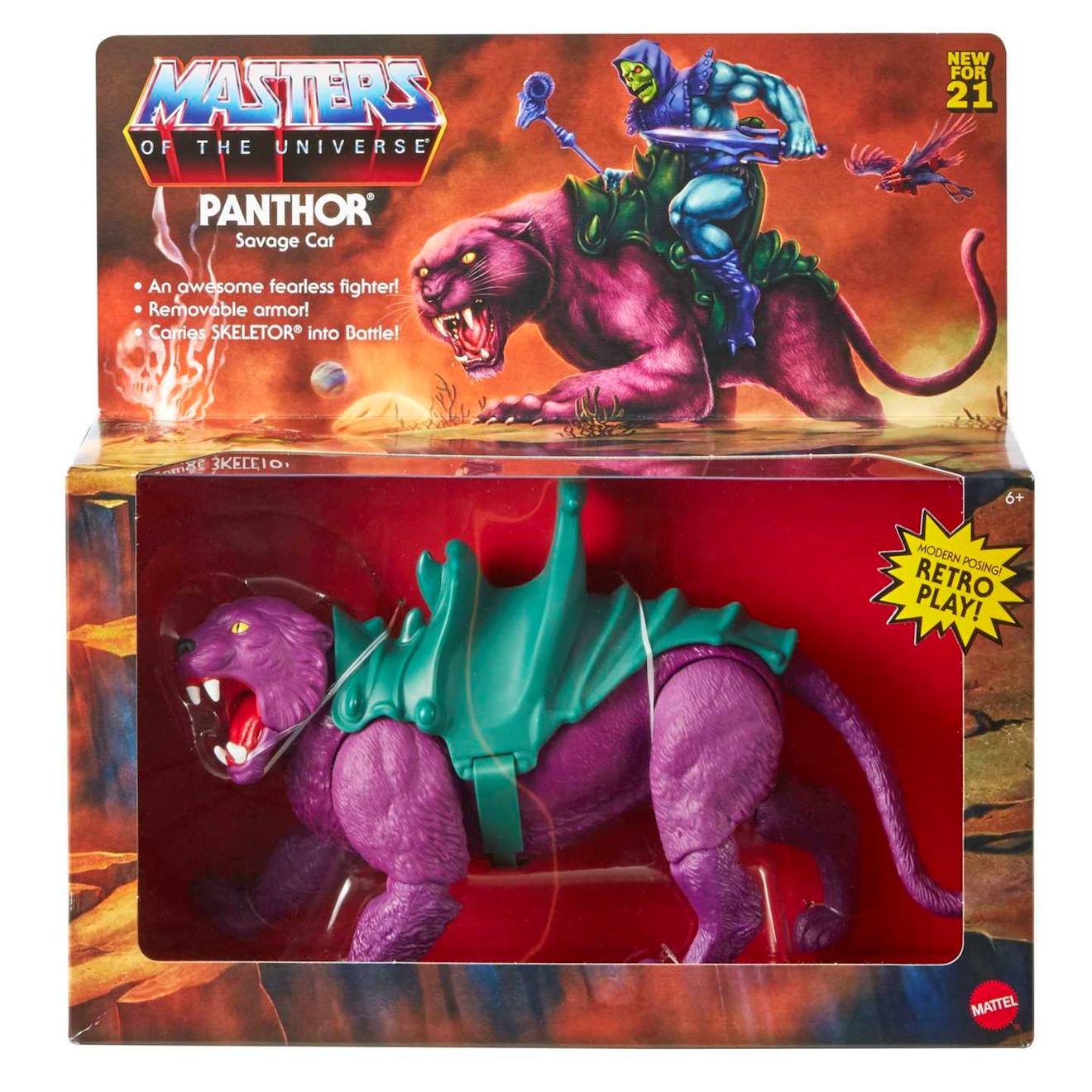 Les maîtres de l'univers - origins - panthor - figurine articulée multicolore
