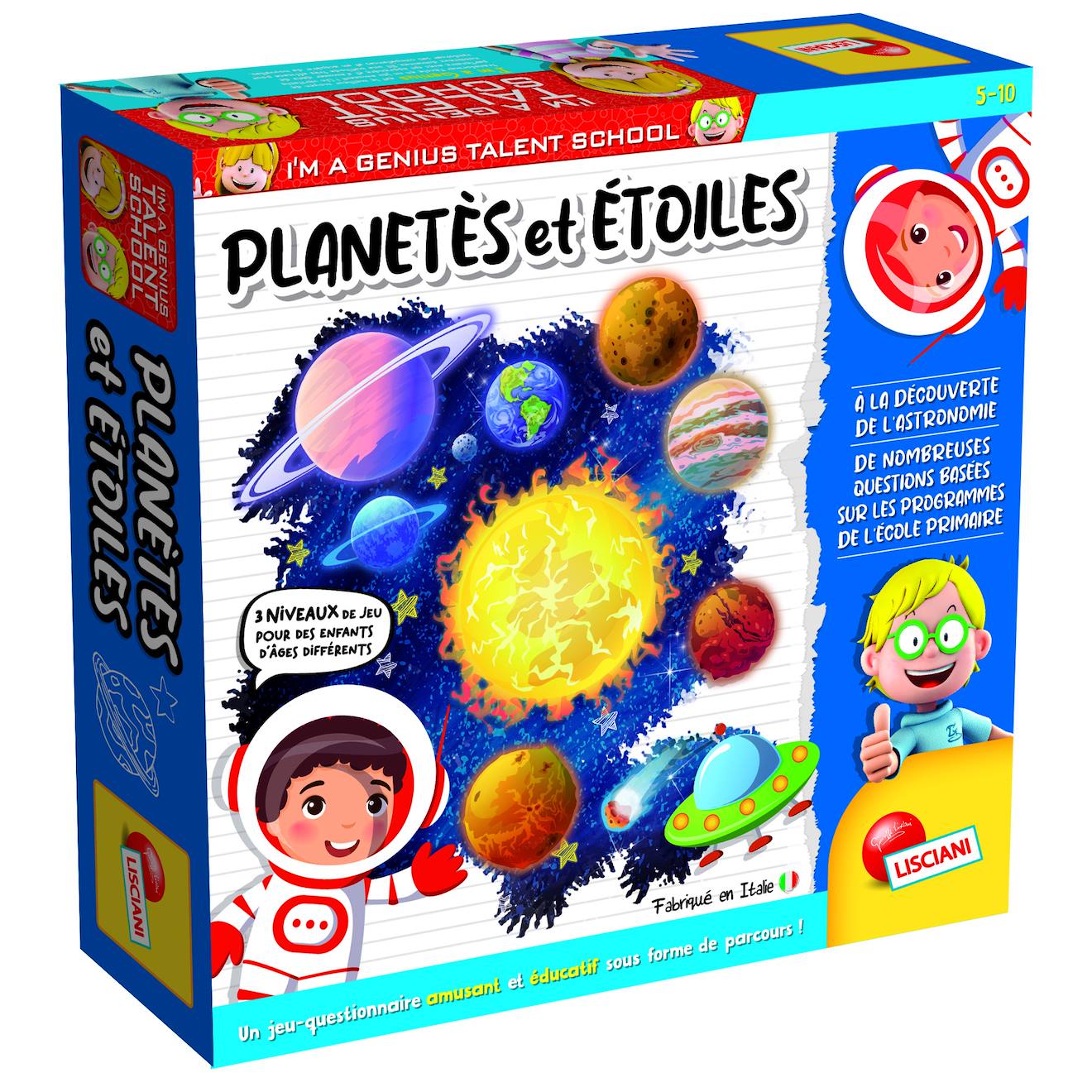 Les planetes et les étoiles multicolore