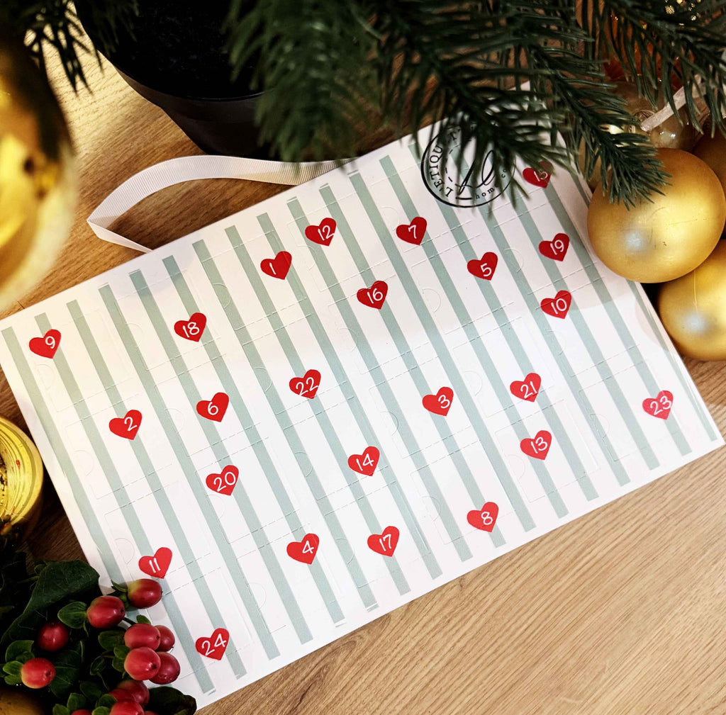 Calendrier de l'Avent 24 étiquettes à coudre Motif Personnel