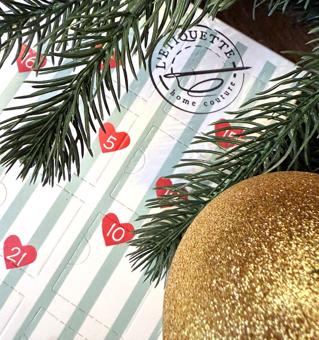 Calendrier de l'Avent 24 étiquettes à coudre Motif Personnel