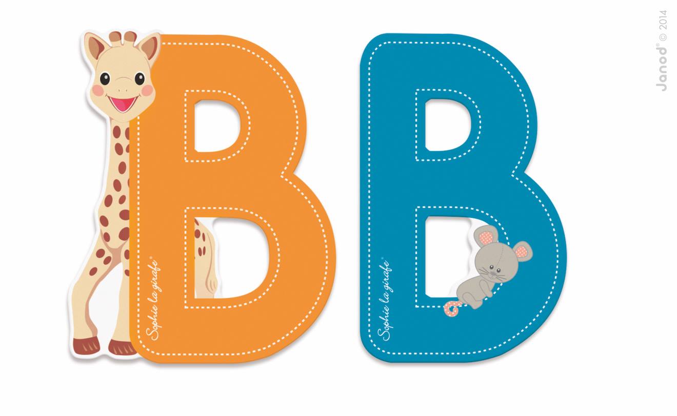 Lettre b sophie la girafe orange