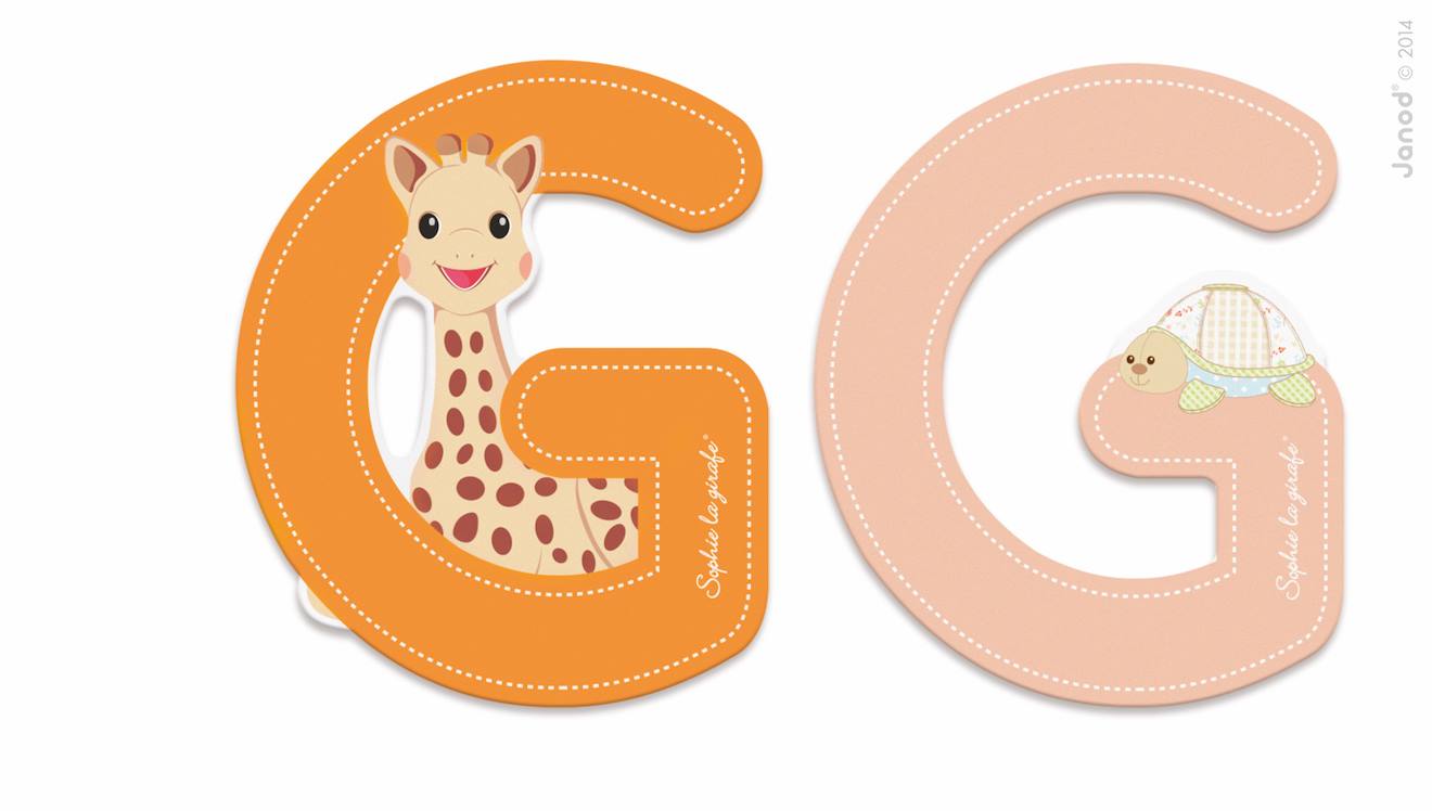 Lettre g sophie la girafe orange