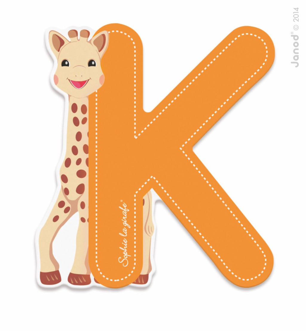 Lettre k sophie la girafe orange