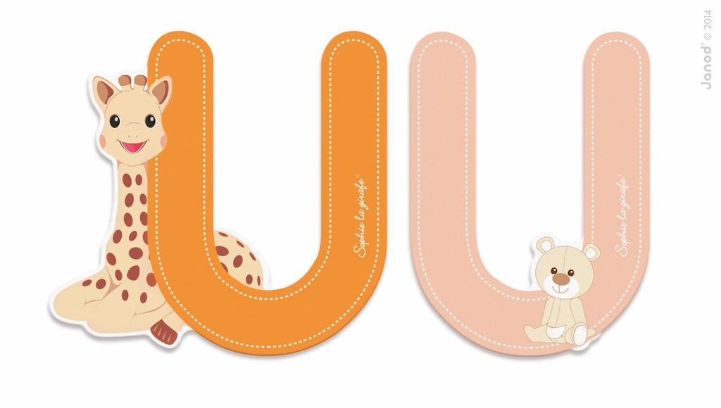 Lettre u sophie la girafe orange