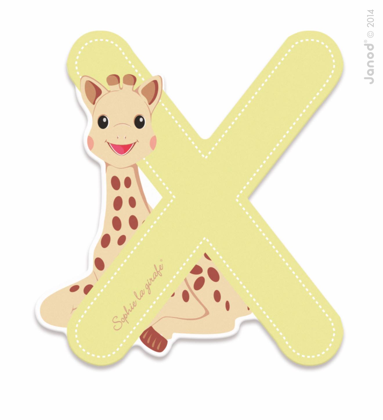 Lettre x sophie la girafe jaune