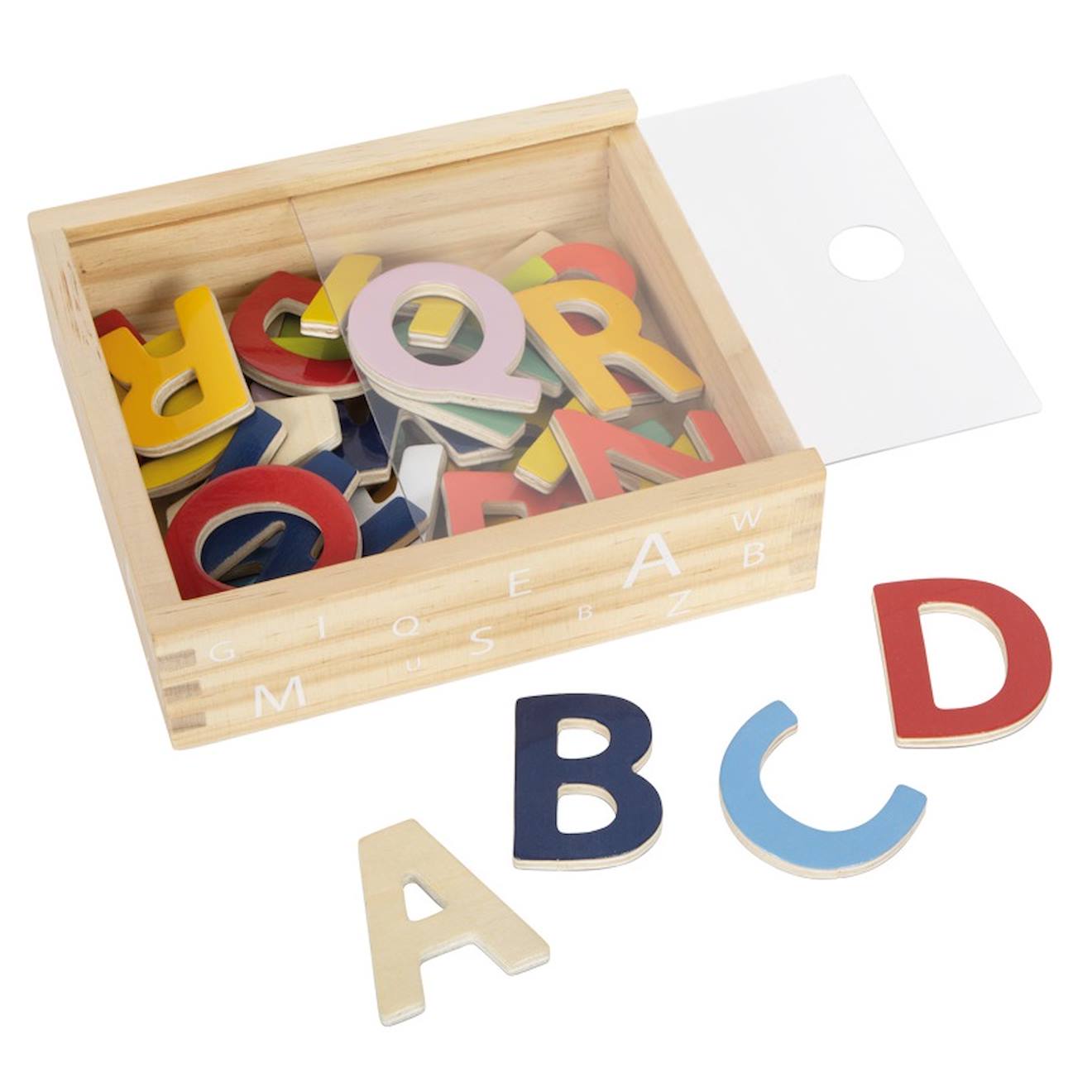 Lettres magnétiques colorées beige