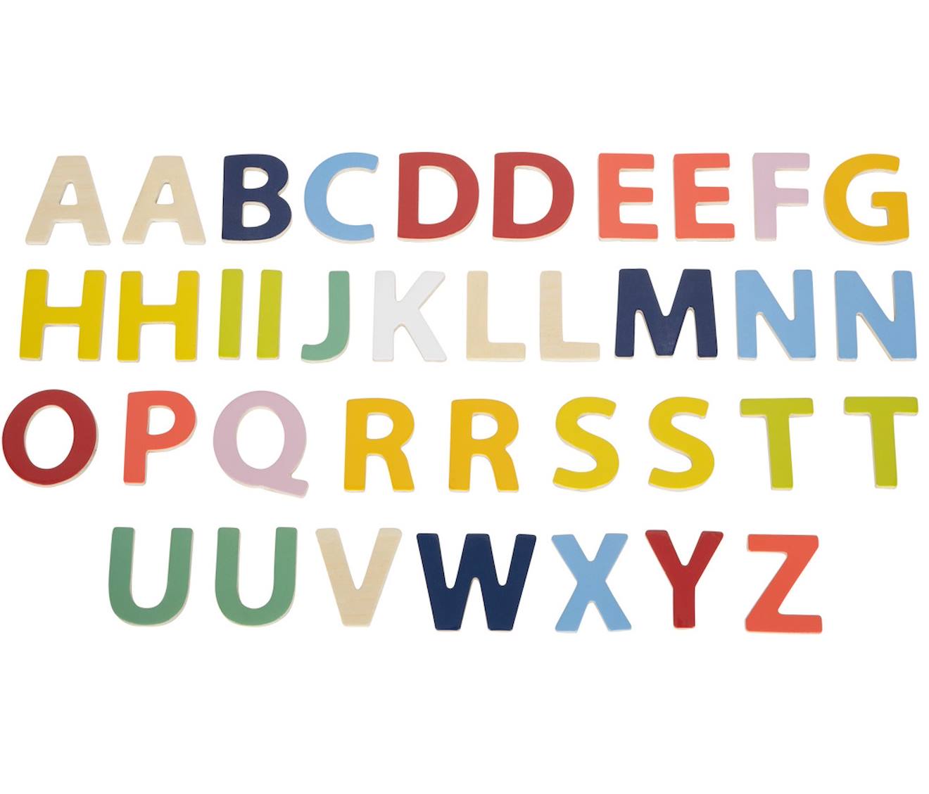 Lettres magnétiques colorées beige